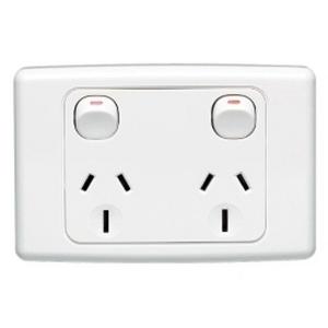 POWERPOINT GPO DOUBLE 2000SERIES 15 AMP WHITE
