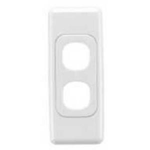 SWITCH GRID AND PLATE ARCHITRAVE 2 GANG WHITE