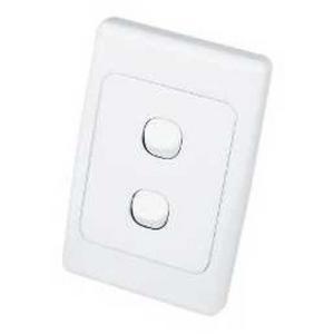 SWITCH 2 GANG WEATHERPROOF IP66 WHITE