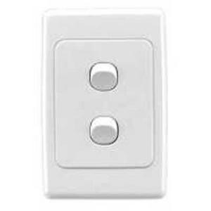 SWITCH 2000 SERIES 2 GANG VERTICAL 250V 10A BLACK