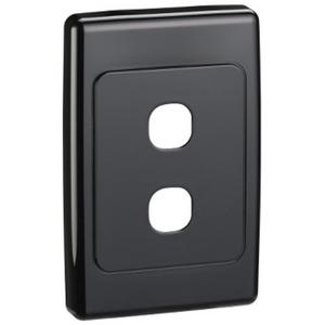 GRID PLATE VERTICAL/HORIZONTAL 2000 SERIES 2 GANG BLACK