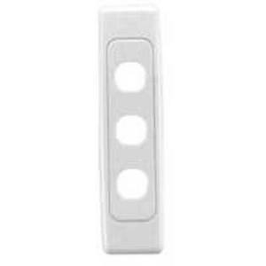 SWITCH GRID AND PLATE ARCHITRAVE 3 GANG WHITE