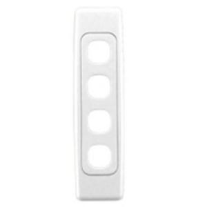 SWITCH GRID AND PLATE ARCHITRAVE 4 GANG WHITE