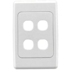 GRID PLATE AND COVER 2000 SERIES 4 GANG WHITE