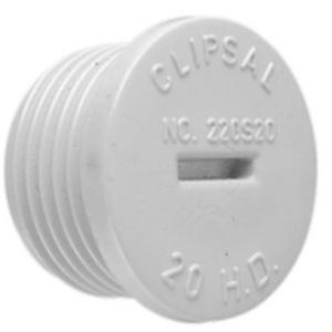 CONDUIT PLUG (BUNG) THREADED PVC 40MM GREY