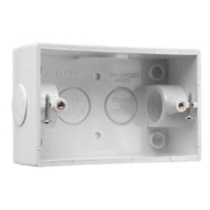 MOUNTING BOX PVC TECT.M/BOX 2X25MM ENT GREY