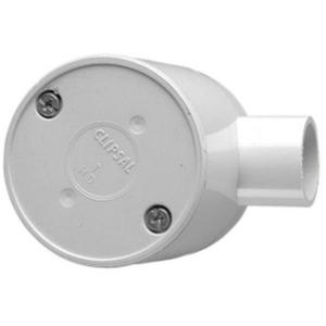 JUNCTION BOX PVC 20MM 1 WAY DEEP CONDUIT FITTING DARK GREY