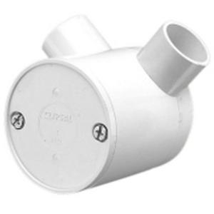JUNCTION BOX PVC 20MM 2 WAY ANGLED DEEP CONDUIT FITTING DARK GREY