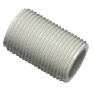 NIPPLE SCREWED PVC FITTING CONDUIT 25MM GREY