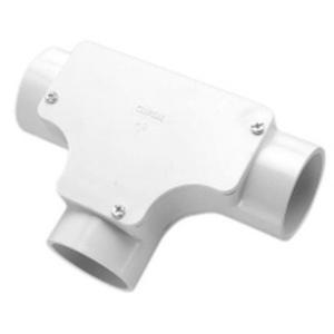 TEE INSPECTION PVC 40MM CONDUIT FITTING GREY