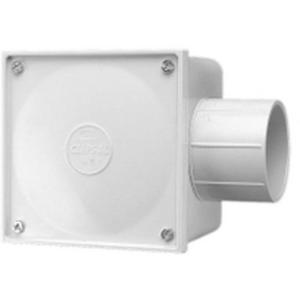 JUNCTION BOX SQUARE PVC 50MM 1 WAY CONDUIT FITTING GREY