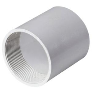 COUPLING PLAIN TO SCREWED PVC 50MM CONDUIT FITTING GREY