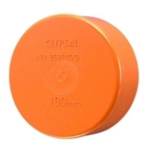 CONDUIT END CAP PVC 80MM ELECTRIC ORANGE