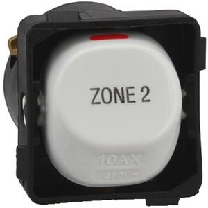 SWITCH MECHANISIM 30 SERIES 1/2WAY 10A 250V ENGRAVED ZONE 2 WHITE ELECTRIC