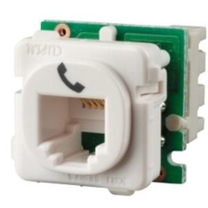 RJ11 OUTLET 30 SERIES 6P4C CAT3 ENGRAVED TELEPHONE BLACK