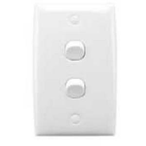 SWITCH VERTICAL STANDARD SERIES 2 GANG 10A 250V WHITE ELECTRIC