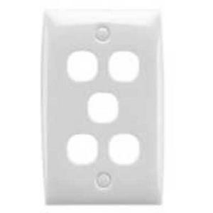 GRID PLATE VERTICAL/HORIZONTAL STANDARD SERIES 5 GANG WHITE ELECTRIC