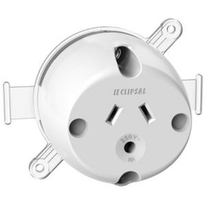 SURFACE SOCKET PLUG BASE ROUND EARTH 3 PIN 10A