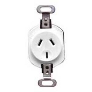 POWER OUTLET AUTO SWITCHED MECHANISIM STARD AMERICAN PATTERN SINGLE 10A 250V WHITE ELECTRI