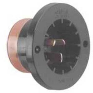 POWER OUTLET UNSWITCHED FLUSH INLET SINGLE 15A 250V BLACK