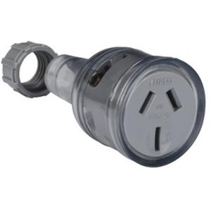 EXTENSION SOCKET TRANSPARENT 20AMP