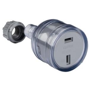 PLUG SOCKET EXTENTION ORDINARY DUTY FLEX 15A 32V TRANSPARENT