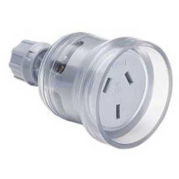 Plug Socket Extention Ordinary Duty Flex 10A 250V Neon Transparent, Ideal Electrical Catalogue Switches Plugs Sockets Plugs Sockets Domestic Sockets - Construction Supplies Australia