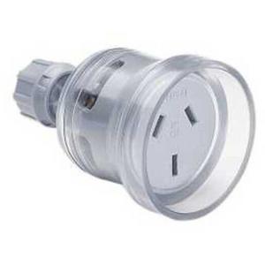 SOCKET TRANSPARENT 3 PIN EXTRA HEAVY DUTY 10A