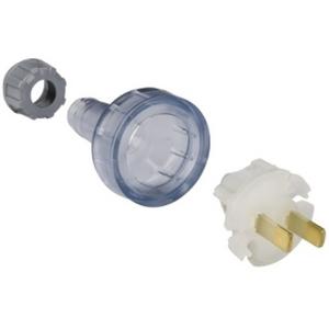 PLUG TOP EXTENSION ORDINARY DUTY FLEX 10A 250V 2 PIN PARALLEL TRANSPARENT