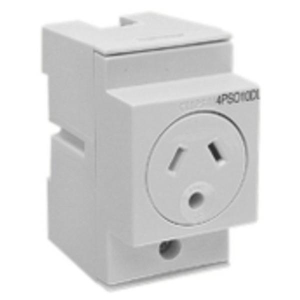 Socket Outlet Round Earth DIN Rail Mounted 2 Pole, Ideal Electrical Catalogue Switches Plugs Sockets Outlets Din Rail Outlet - Construction Supplies Australia