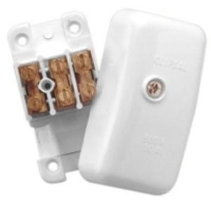 TPS JUNCTION BOX MINIATURE WHITE 3 TERMINAL
