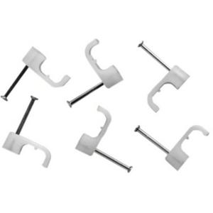 CABLE CLIPS PVC FLAT 2.5MM 2C+E 100 PACK