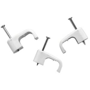 CABLE CLIPS PVC FLAT 4MM 2C+E 100 PACK