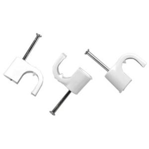 CABLE CLIPS PVC ROUND 10MM 100 PACK