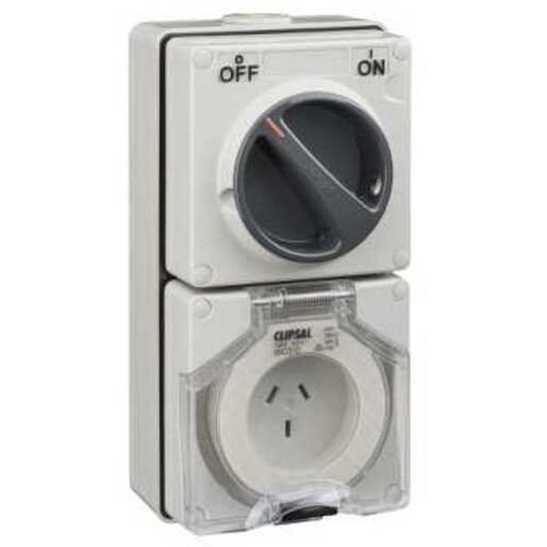 56 Series Combination Outlet H/D 3 Pin 10A Grey, Ideal Electrical Catalogue Industrial Industrial Plugs Sockets Industrial Socket Outlet Disconnectable With Fuse - Construction Supplies Australia