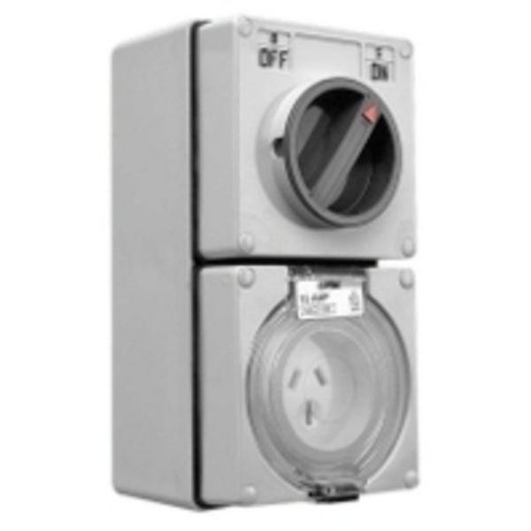 56 Series 3 Pin Combination Outlet 2 Pole 15A, Ideal Electrical Catalogue Industrial Industrial Plugs Sockets Industrial Socket Outlet Disconnectable With Fuse - Construction Supplies Australia
