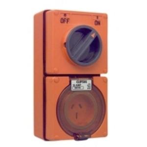 POWER OUTLET SWITCHED 56 SERIES 3 PIN 15A 250V IP66 HEAVY DUTY SWITCH DARK GREY