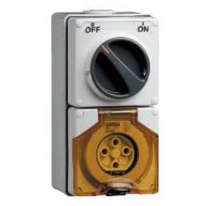 SOCKET SWITCHED SURFACE IP66 4PIN 20A