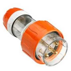 PLUG TOP EXTENSION 56 SERIES 4 PIN 50A 500V IP66 ELECTRIC ORANGE