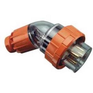 PLUG TOP EXTENSION ANGLED 56 SERIES 4 PIN 20A 500V IP66 ELECTRIC ORANGE
