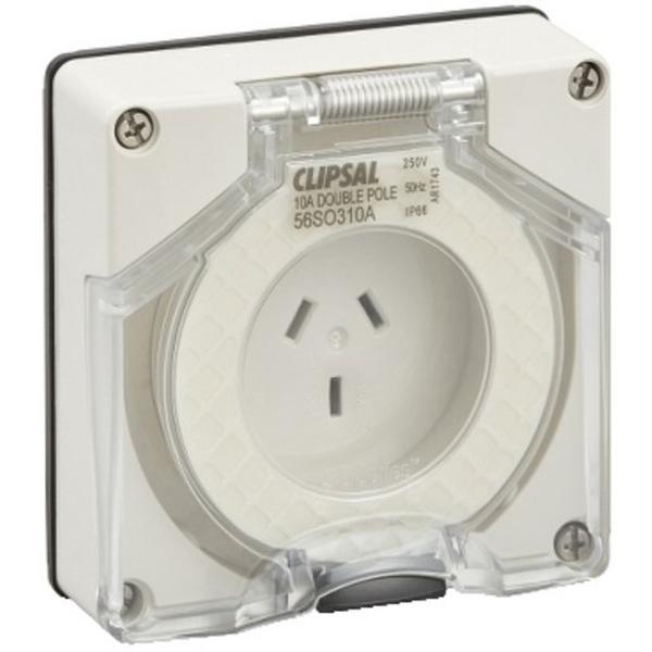 56 Series 3 Pin Auto Switched Outlet 10A, Ideal Electrical Catalogue Industrial Industrial Plugs Sockets Industrial Socket Outlet - Construction Supplies Australia