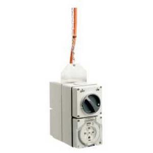 POWER OUTLET UNSWITCHED PENDANT BRACKET 56 SERIES SILVER PLATE