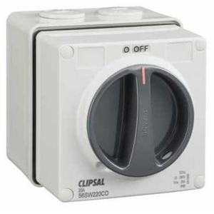 SWITCH ISOLATION 56 SERIES 1 GANG 2 POLE CHANGE OVER SWITCH IP66 20A
