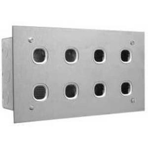 SWITCH PLATE 8 G S/S INCL W/B