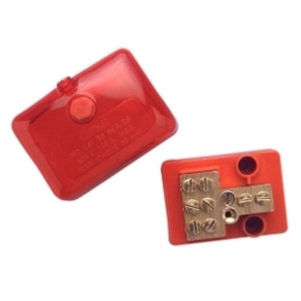 Active Link T Type 140 A 500 V 4 Hole Red Base And Cover, Ideal Electrical Catalogue Power Distribution Distribution Boards Main Line Branch Terminal - Construction Supplies Australia
