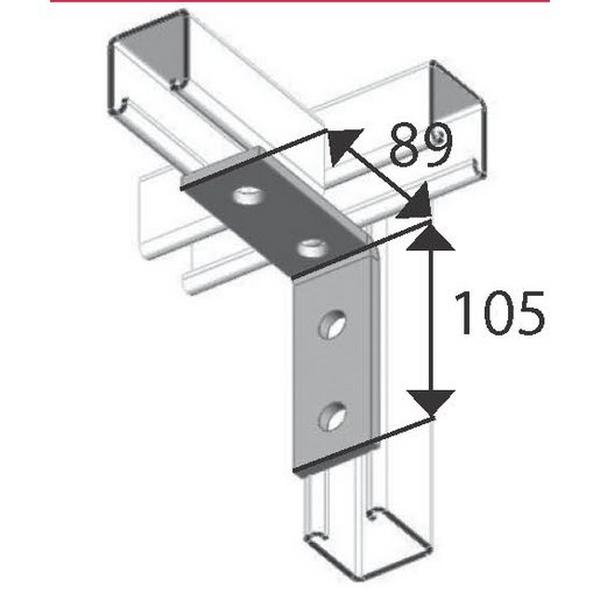 Angle Fittings 4 Hole For Strut Hot Dip Galvanised, Ideal Electrical Catalogue Cable Management Cable Support Connector For Cable Support System - Construction Supplies Australia