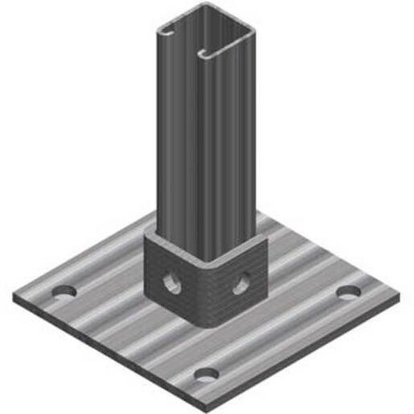 Base Plate For Strut Hot Dip Galvanised Suit 41X41mm, Ideal Electrical Catalogue Cable Management Cable Support Bracket For Cable Support System - Construction Supplies Australia