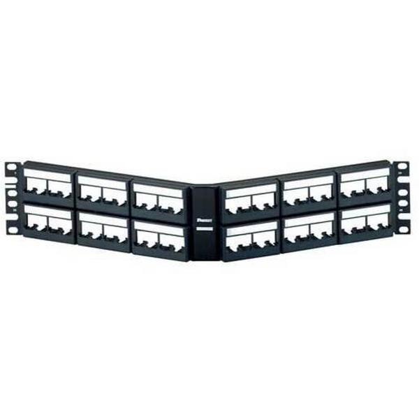 48 Port Angled Patch Panel With Labels, Ideal Electrical Catalogue Data Communications Copper Patch Panel Copper Twisted Pair - Construction Supplies Australia