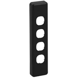 GRID PLATE ARCHITRAVE C2000 SERIES CLASSIC 4 GANG BLACK