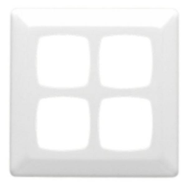 4G Cover White Electric, Ideal Electrical Catalogue Switches Plugs Sockets Switches Grid Cover Plate - Construction Supplies Australia